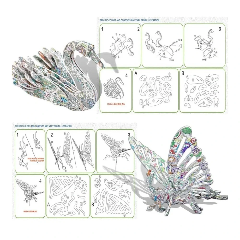 3D Color Animal Art Set - Multicolor